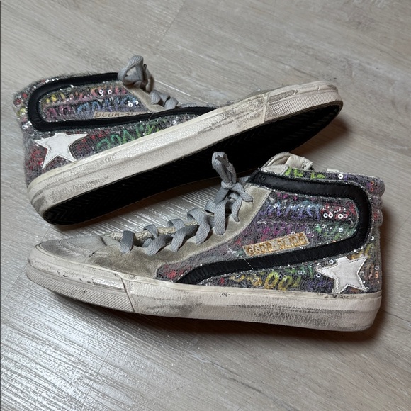 Golden Goose Shoes - Golden Goose slide rainbow high top sneakers size 40